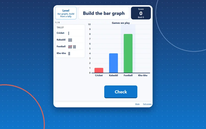 Bar Graph Builder, maths game