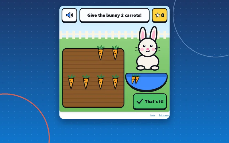 Feed the Bunny, maths game