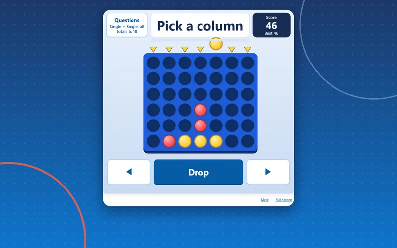 Four in a Row, maths game