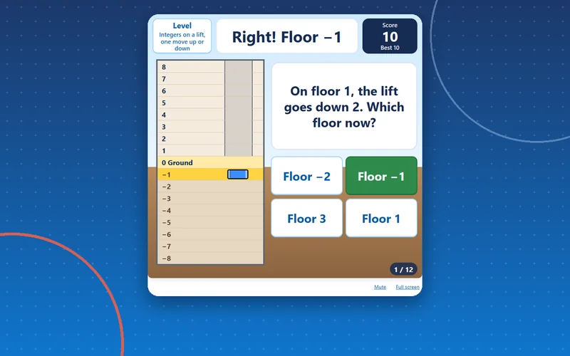 Integer Lift, maths game