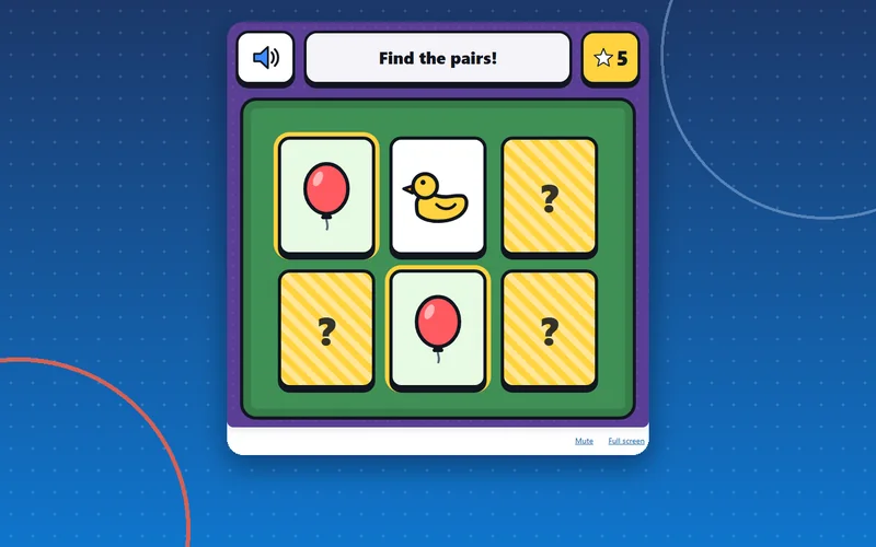 Matching Pairs, maths game