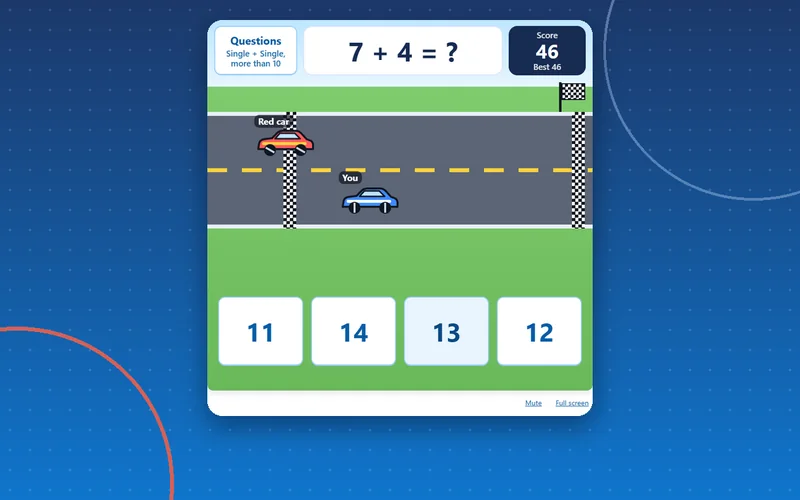 Maths Race, maths game