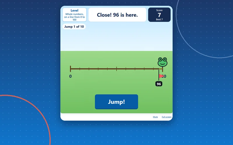 Number Line Jump, maths game