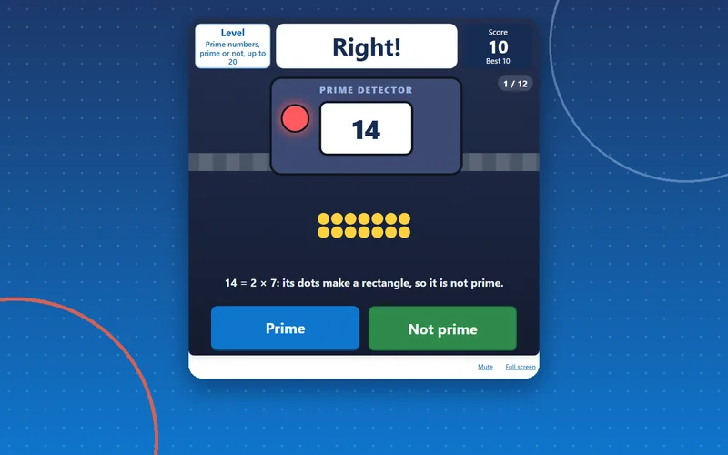 Prime Time, maths game