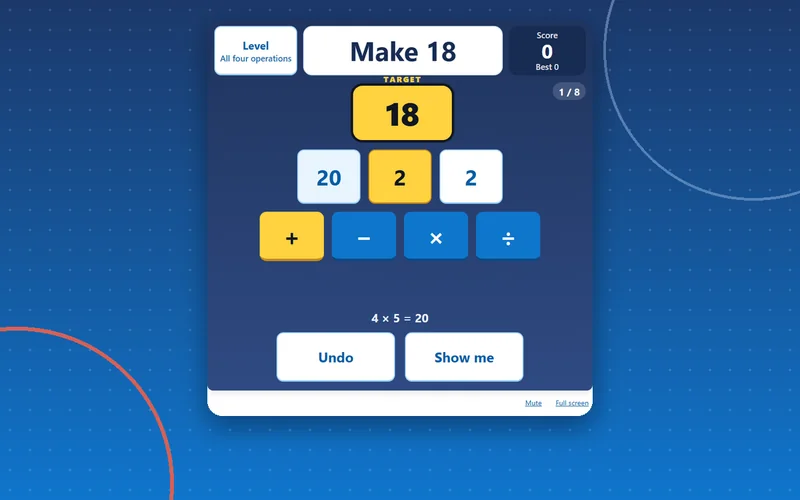 Target Number, maths game