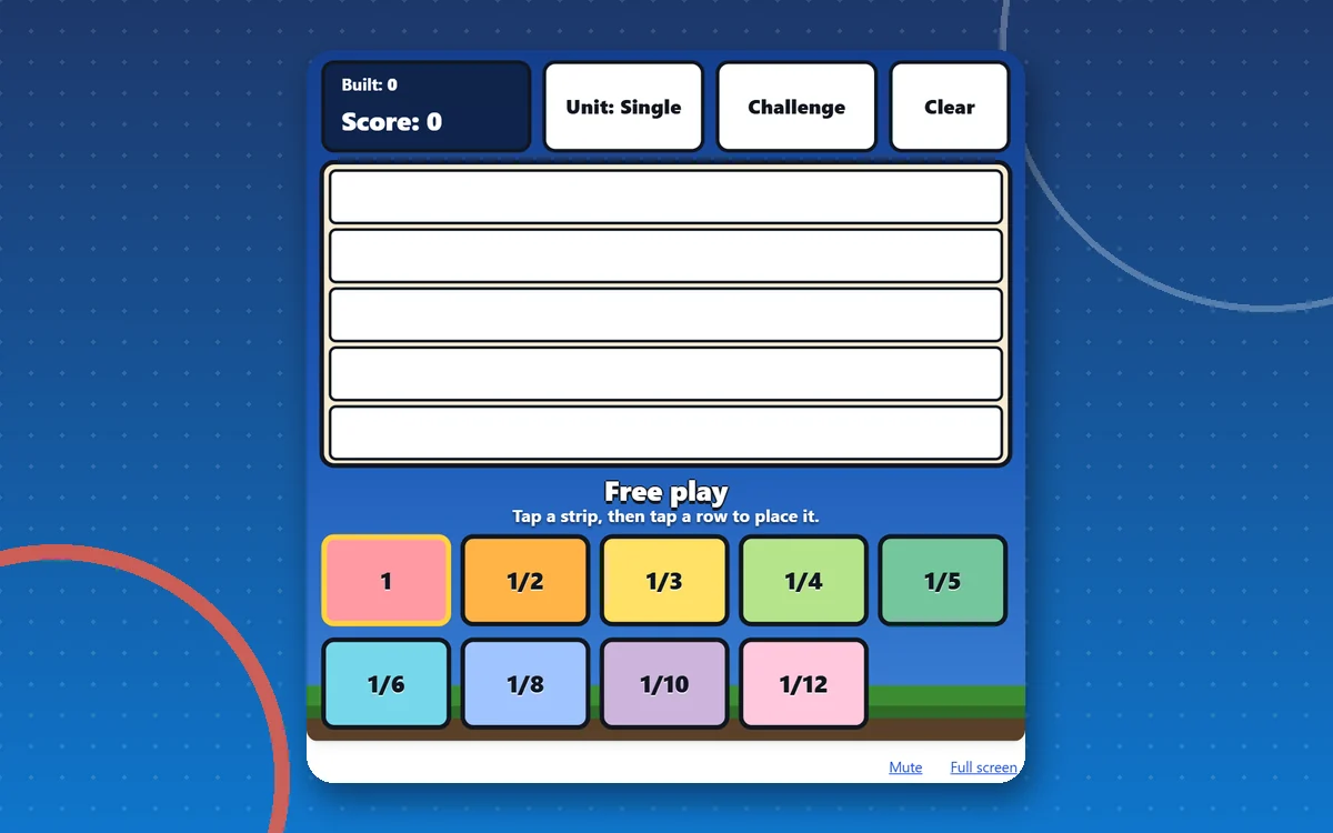 Fraction Strips — maths game