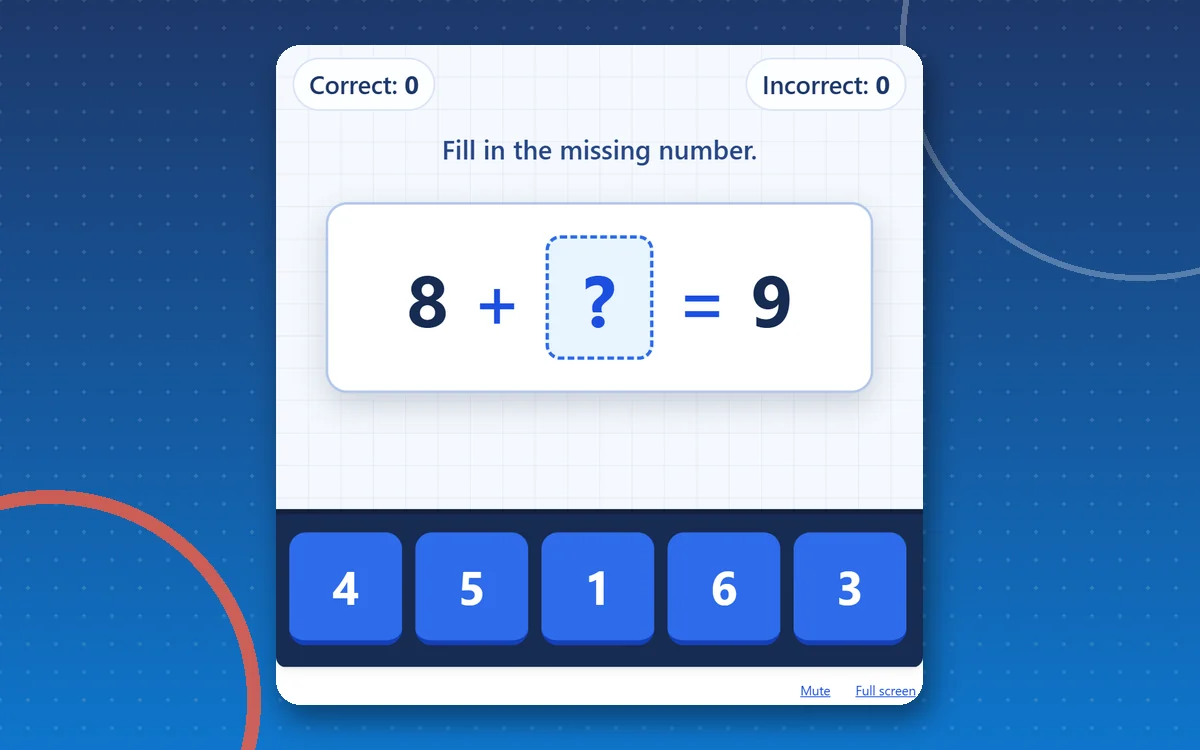 Missing Addend — maths game