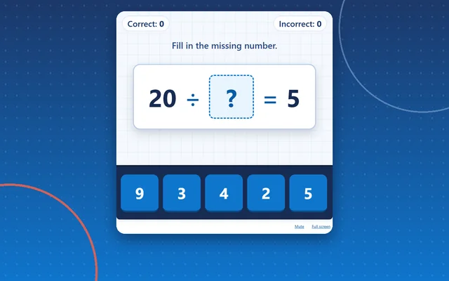 Missing Divisor, maths game
