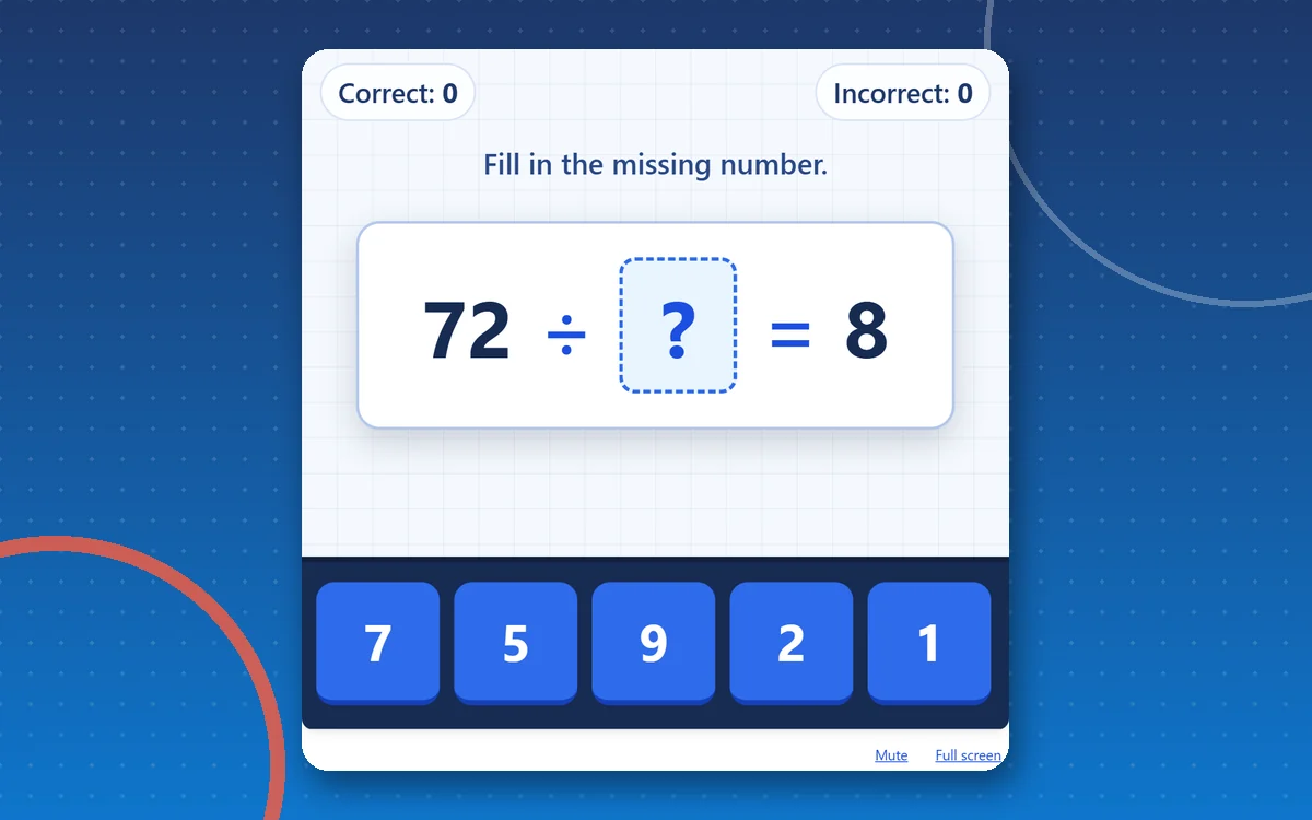 Missing Divisor — maths game