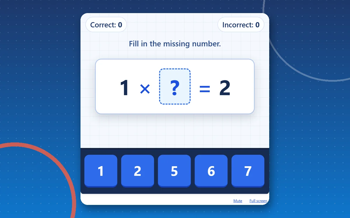 Missing Multiplier — maths game
