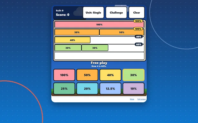 Percentage Strips, maths game