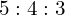 5 : 4 : 3