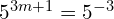 5^{3m+1} = 5^{-3}