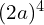 (2a)^4
