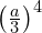 \left(\frac{a}{3}\right)^4