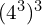 (4^3)^3