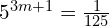 5^{3m+1} = \frac{1}{125}