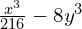 \frac{x^3}{216} - 8y^3